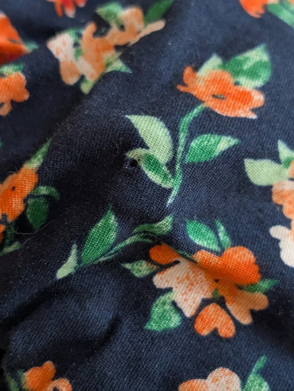 Old Navy Floral Waist-Defined V-Neck Top